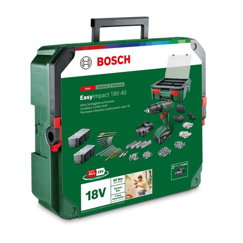 Taladradora de percusión con batería EasyImpact 18V-40 + SystemBox