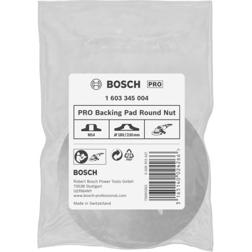 PRO Backing Pad Round Nut, M14, 180, 230 mm