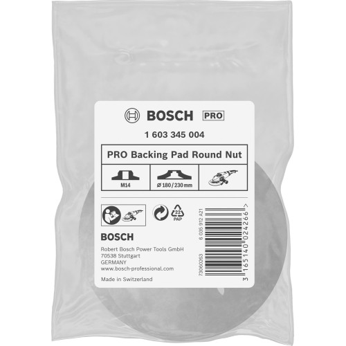 PRO Backing Pad Round Nut, M14, 180, 230 mm