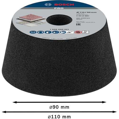 Disco cónico PRO Stone, 90 x 110 x 55 mm, G54