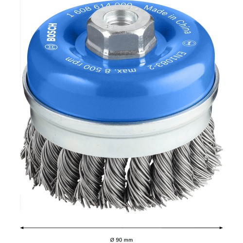 Cepillo de vaso PRO Metal heavy, 90 x 0,8 mm, rosca