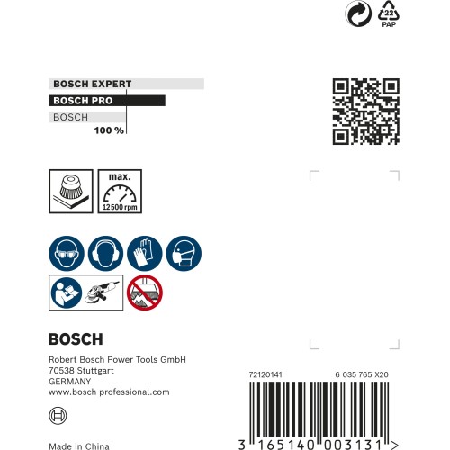 Cepillo de vaso PRO Metal clean, 70 x 0,30 mm, rosca