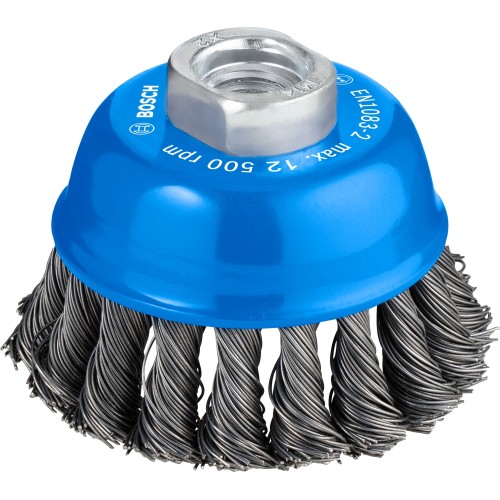 Cepillo de vaso PRO Metal heavy, 75 x 0,5 mm, rosca