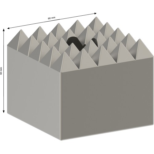 Cabeza de martillo de bujarda de acero PRO SDS max-4C, 60 x 60 mm