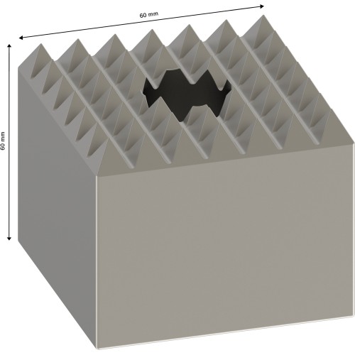 Cabeza de martillo de bujarda de acero PRO SDS max-4C, 60 x 60 mm