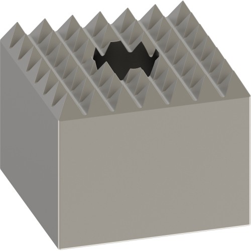 Cabeza de martillo de bujarda de acero PRO SDS max-4C, 60 x 60 mm