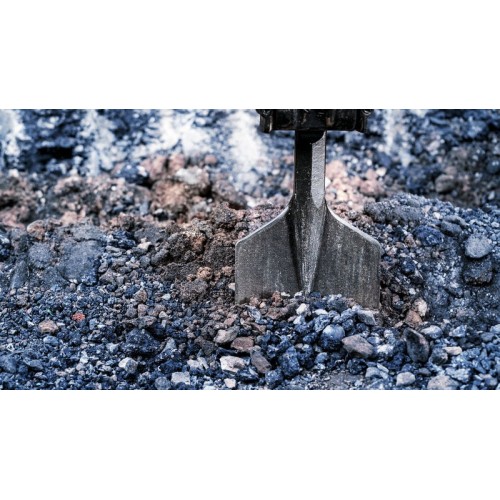 Cincel de pala PRO HEX 28-4C redondeado, 135 x 400 mm