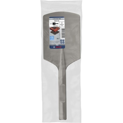 Cincel de pala PRO HEX 28-4C redondeado, 135 x 400 mm