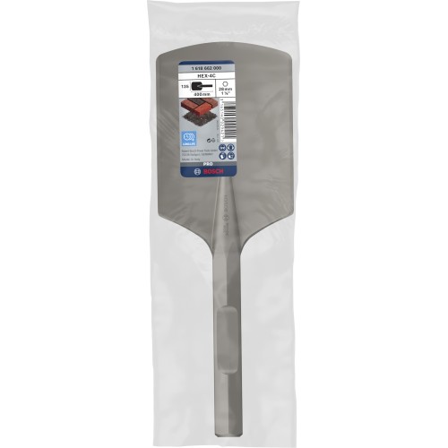 Cincel de pala PRO HEX 28-4C redondeado, 135 x 400 mm