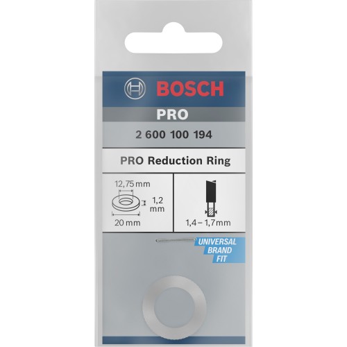 Anillo reductor para hoja de sierra circular PRO, 20 x 1,2 x 12,75 mm