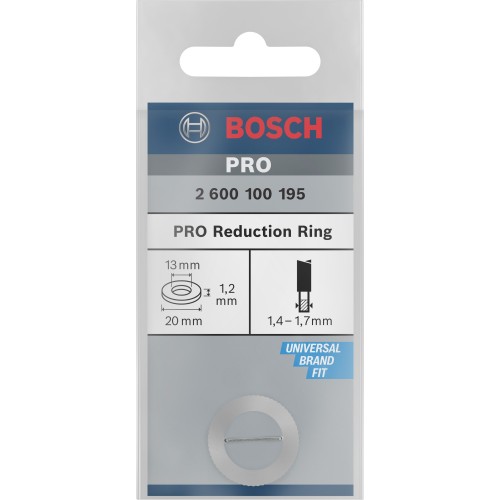 Anillo reductor para hoja de sierra circular PRO, 20 x 1,2 x 13 mm