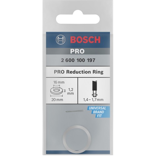 Anillo reductor para hoja de sierra circular PRO, 20 x 1,2 x 16 mm