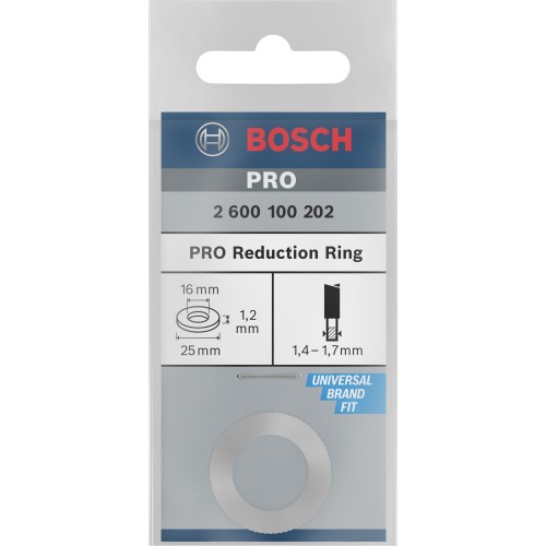 Anillo reductor para hoja de sierra circular PRO, 25 x 1,2 x 16 mm