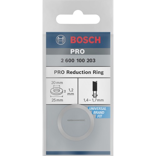 Anillo reductor para hoja de sierra circular PRO, 25 x 1,2 x 20 mm