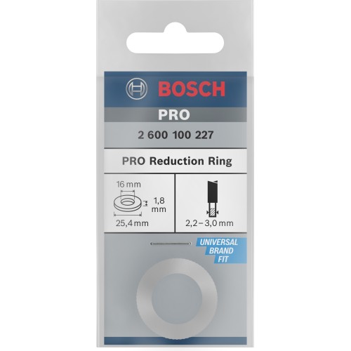 Anillo reductor para hoja de sierra circular PRO, 25,4 x 1,8 x 16 mm