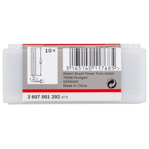 Cuchilla para cepillo 82 mm, recta, carburo de tungsteno, 40°