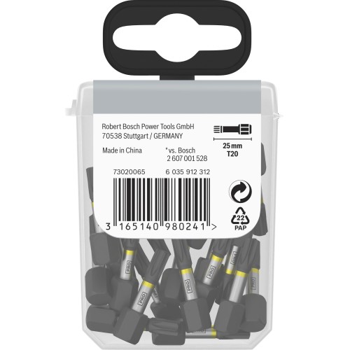 Punta de percusión PRO Torx, T20, 25 mm, expositor, 10 x 25 uds.