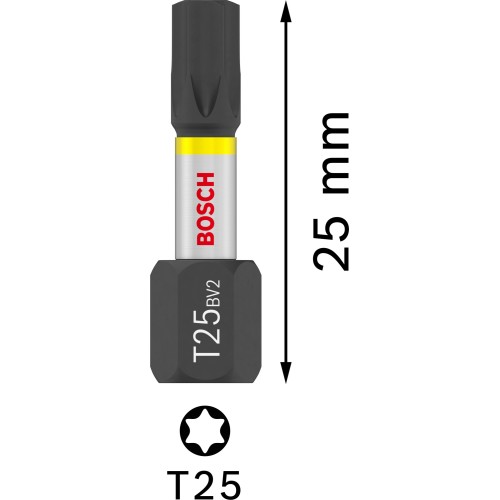 Punta de percusión PRO Torx, T25, 25 mm, expositor, 10 x 25 uds.