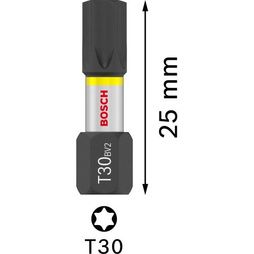 Punta de percusión PRO Torx, T30, 25 mm, expositor, 10 x 25 uds.