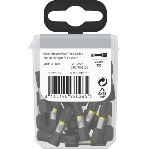 Punta de percusión PRO Torx, T30, 25 mm, expositor, 10 x 25 uds.