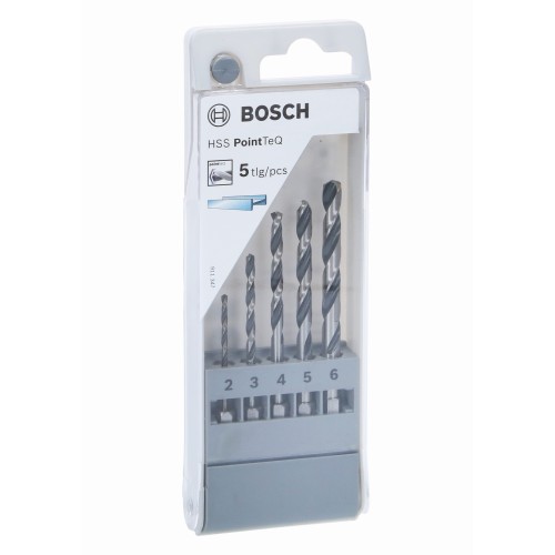 Set de 5 brocas hexagonales HSS PointTeQ de 2-6 mm