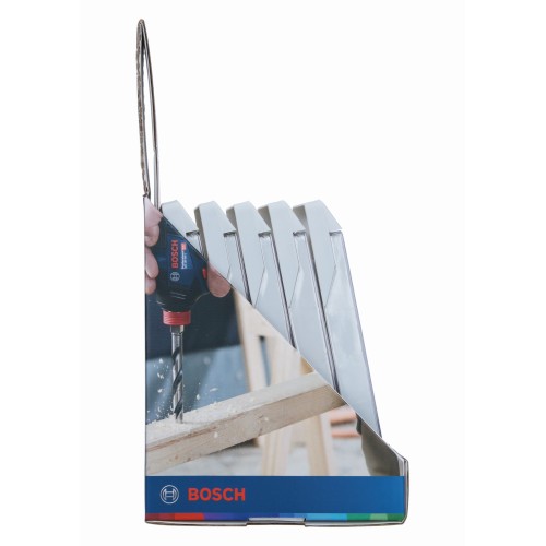 Set de 5 brocas hexagonales HSS PointTeQ en expositor para mostrador de 2 - 6 mm