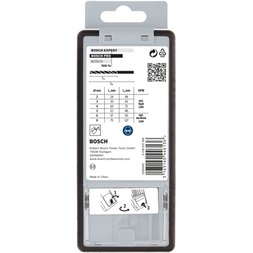 Set de brocas helicoidales PRO Metal HSS-G, 6 uds.