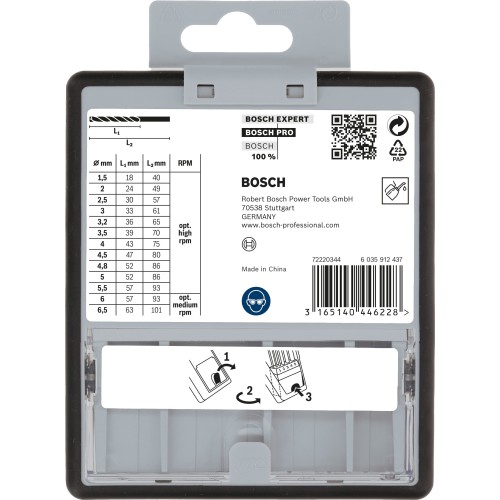 Set de brocas helicoidales PRO Metal HSS-G, 13 uds.