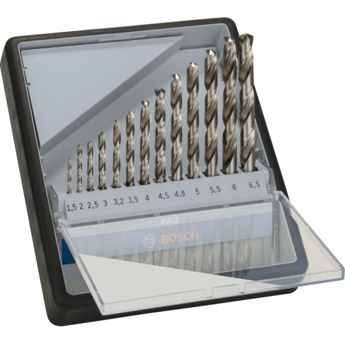 Set de brocas helicoidales PRO Metal HSS-G, 13 uds.