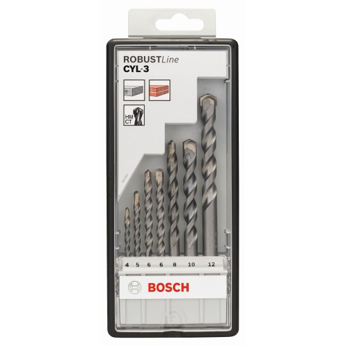 Set de brocas para hormigón Robust Line CYL-3, 7 unidades, de 4 - 12 mm