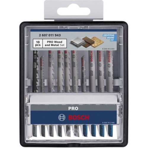 Set PRO Wood and Metal, 100 mm, 10 unidades