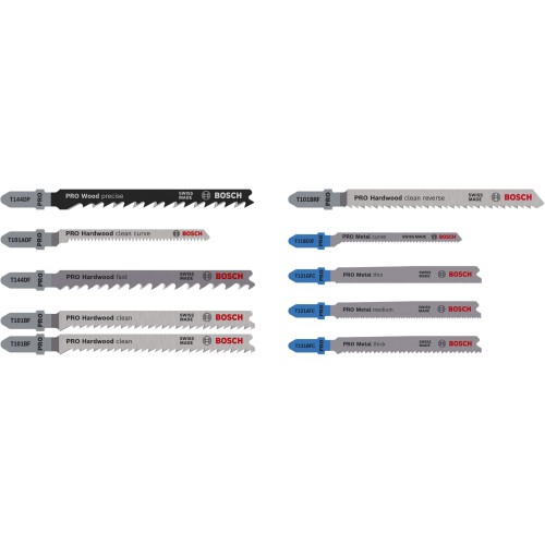 Set PRO Wood and Metal, 100 mm, 10 unidades