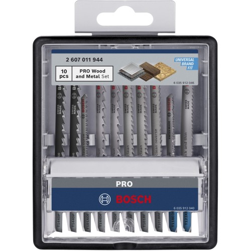 Set PRO Wood and Metal, 100 mm, 10 unidades