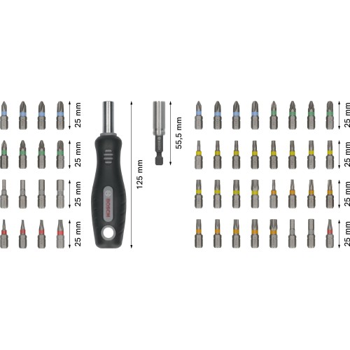 Set de puntas de atornillar Extra Hard, 50 unidades
