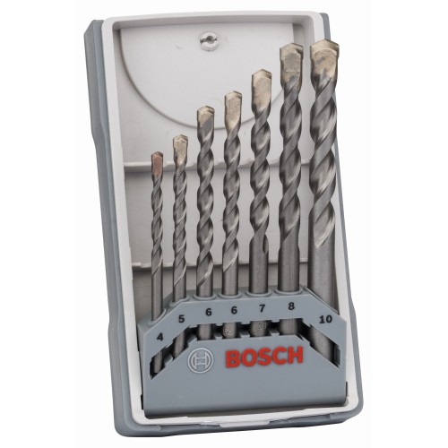 Set de brocas para hormigón CYL-3, 7 unidades, de 4/5/6/6/7/8/10 mm