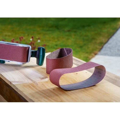 Juego de 9 bandas lijadoras, 75 x 533 mm, grano 60, 80, 100