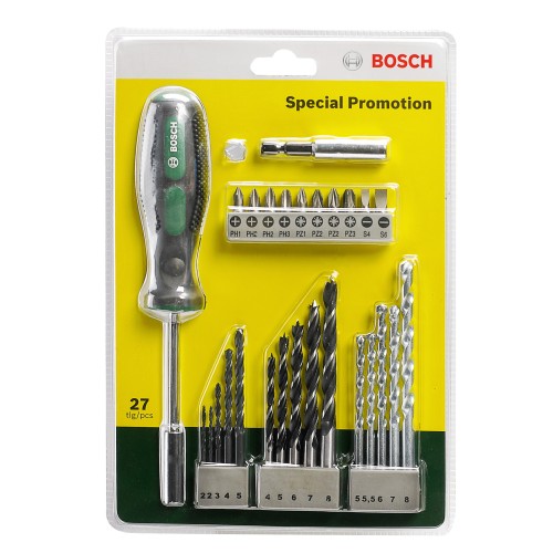 Set de brocas y puntas de atornillar (27 piezas)