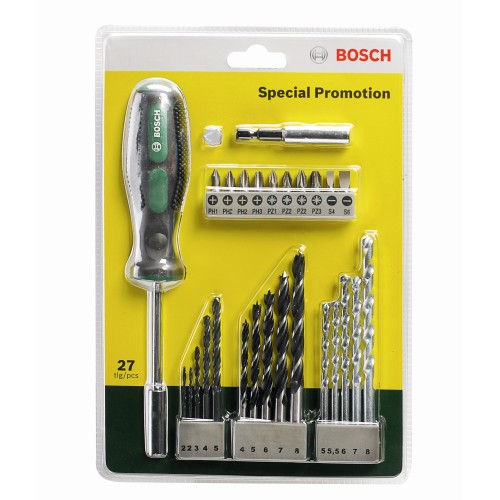 Set de brocas y puntas de atornillar (27 piezas)