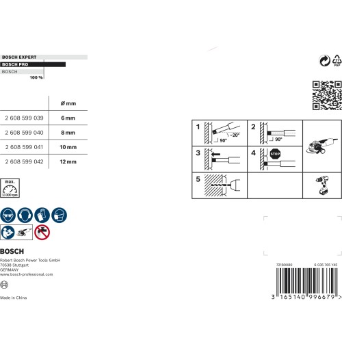 Set de coronas PRO Ceramic dry M14, 6 x 30, 8 x 30, 10 x 30, 12 x 30 mm, 4 unidades