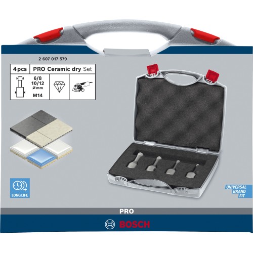 Set de coronas PRO Ceramic dry M14, 6 x 30, 8 x 30, 10 x 30, 12 x 30 mm, 4 unidades