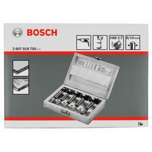 Set de brocas para cajas de bisagras de carburo de tungsteno, 5 unidades de 15 - 35 mm