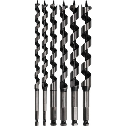 Set de brocas salomónicas PRO Wood, L235, 6 unidades