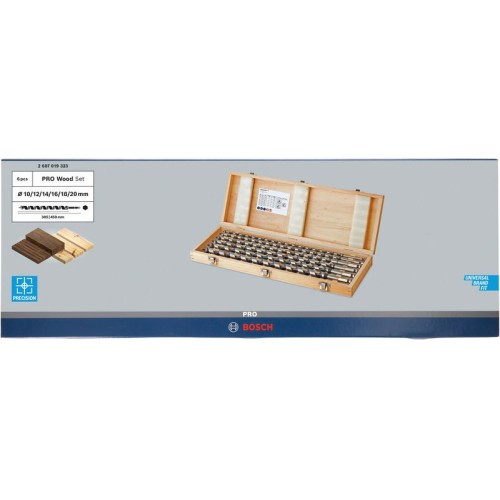 Set de brocas salomónicas PRO Wood, L450, 6 unidades