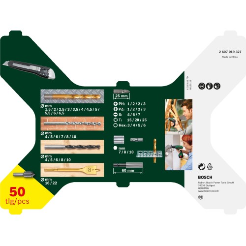 Set X-Line con recubrimiento de TiN de 50 unidades