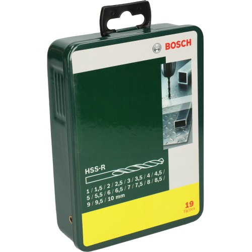 Set con 19 brocas HSS-R para metal
