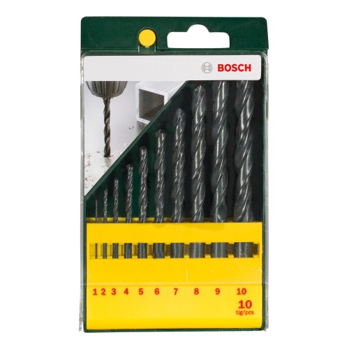 Set con 10 brocas HSS-R para metal