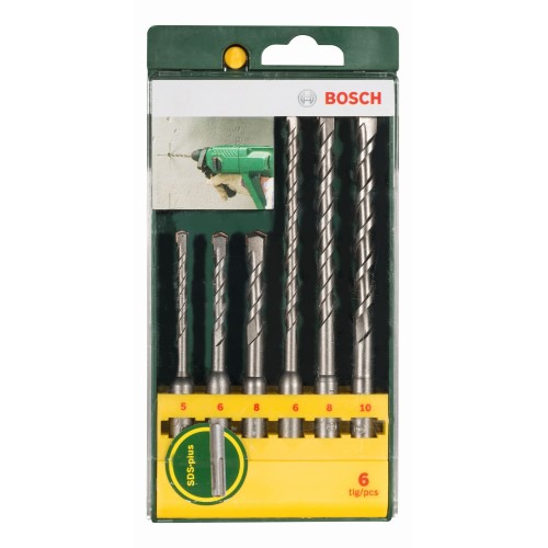 Set de brocas para martillo SDS plus de 6 piezas