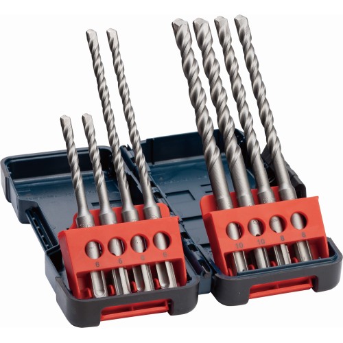 Set de 8 brocas para martillo SDS plus-3, Tough Box 6 - 10 mm