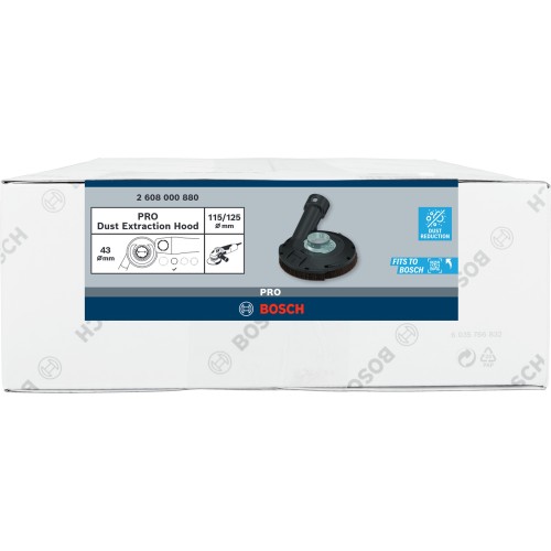 PRO Dust Extraction Hood, con llave SAG <1 kW, 115/125 mm