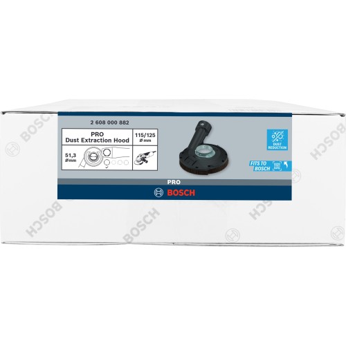PRO Dust Extraction Hood, con llave SAG ≥1 kW/X-LCK, 115/125 mm